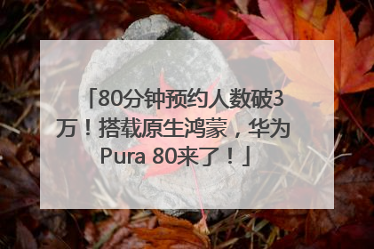 80分钟预约人数破3万！搭载原生鸿蒙，华为Pura 80来了！